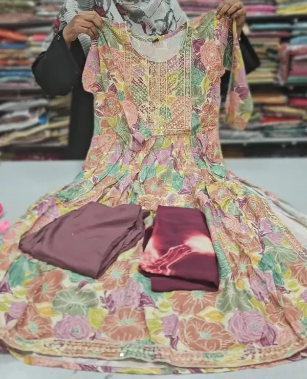 Nayra Cut Kurti with Bottom & Dupatta | TS1833